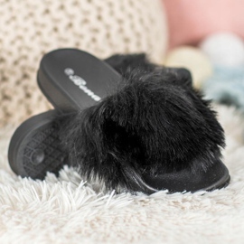 SHELOVET Stilvolle Hausschuhe schwarz 1