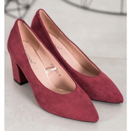 W. Potocki Pumps mit Glitzer rot 2