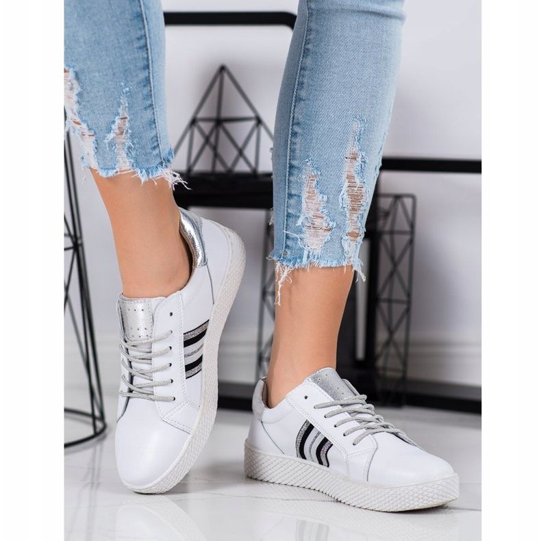 Filippo Lederschuhe auf der Plattform weiß 1