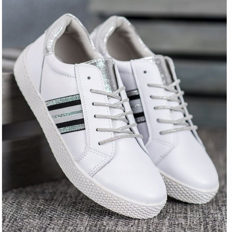 Filippo Lederschuhe auf der Plattform weiß 2