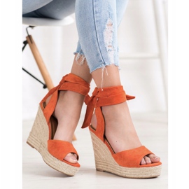 Seastar Espadrilles Sandalen auf High Heels orange 2
