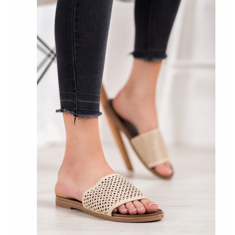 Renda Durchbrochene Hausschuhe braun 2