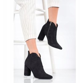 Filippo Stylische Wildlederstiefel schwarz 1