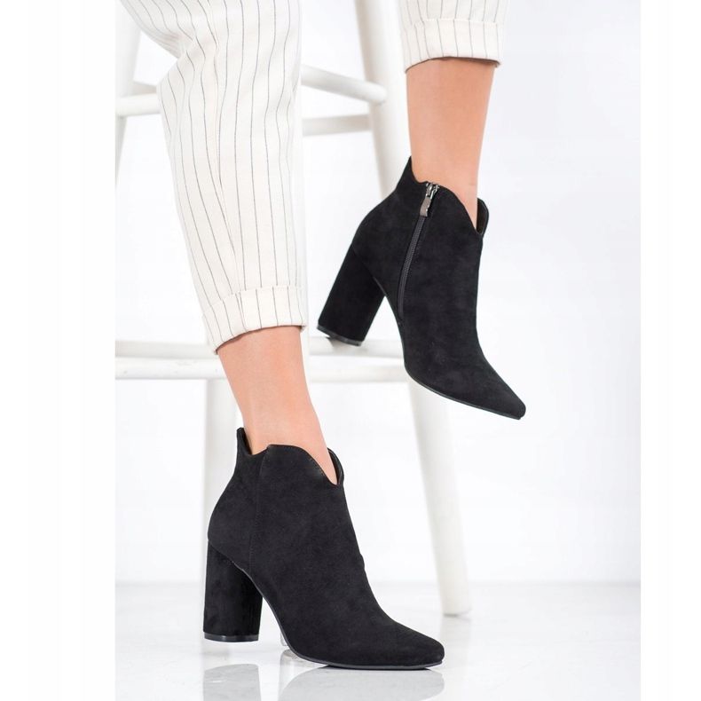 Filippo Stylische Wildlederstiefel schwarz 1