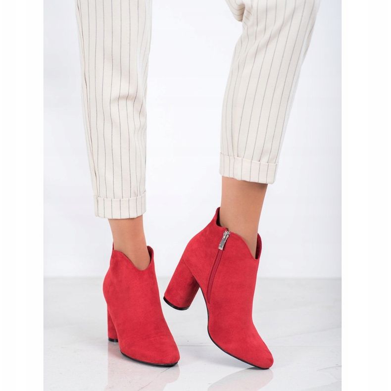 Filippo Stylische Wildlederstiefel rot 1