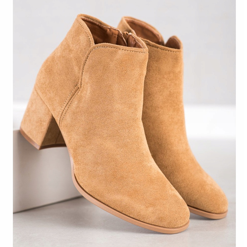 Bella Paris Stylische Stiefel mit hohen Absätzen beige 1