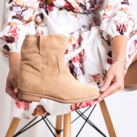 Seastar Warme Cowboystiefel am Keil beige 1