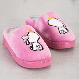 Bona Bequeme Hausschuhe mit Applikation rosa 1