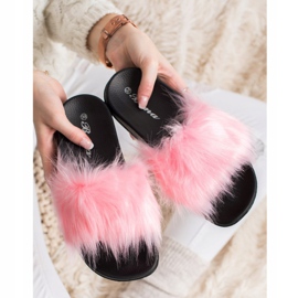 SHELOVET Stilvolle Hausschuhe rosa 2