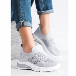 Filippo Schnürsneaker mit Lochmuster grau 2