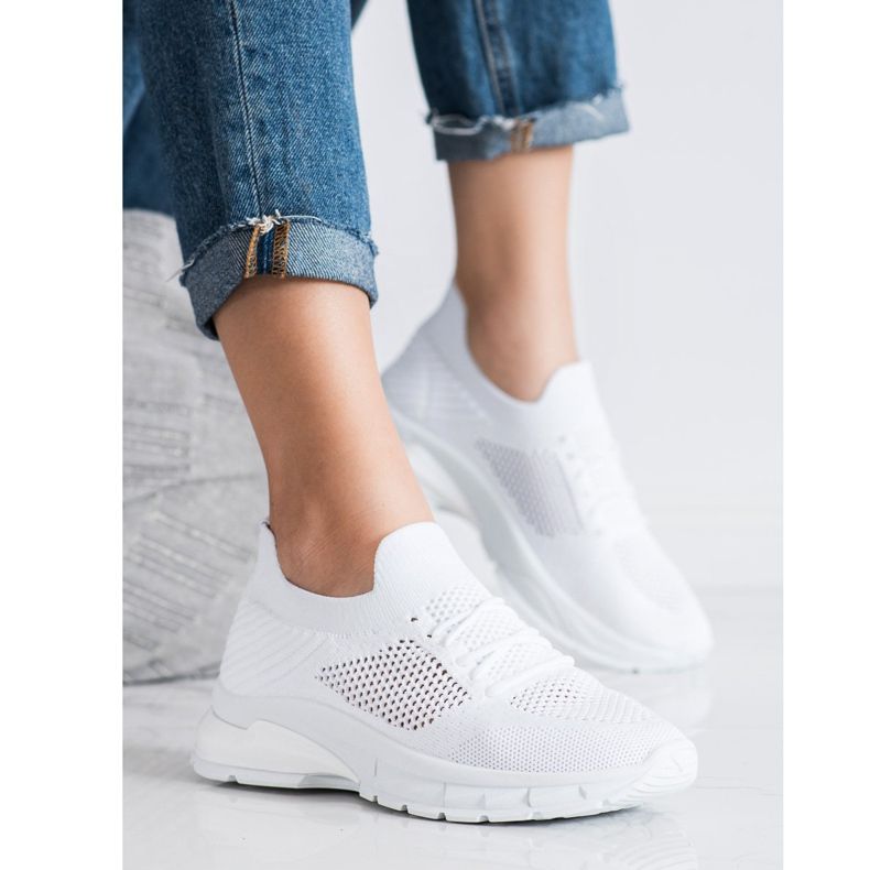 Filippo Schnürsneaker mit Lochmuster weiß 1