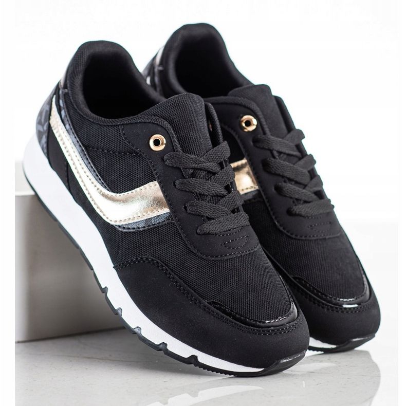 SHELOVET Schwarze Sportschuhe 1