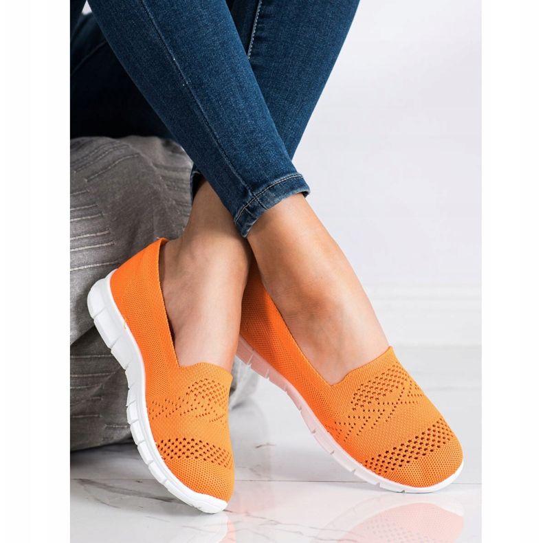 Via Giulia  Bequeme orangene Slipper 1