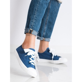 SHELOVET Stylische gebundene Sneakers blau 1