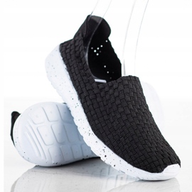 Sabatina Schwarze geflochtene Slipper 1