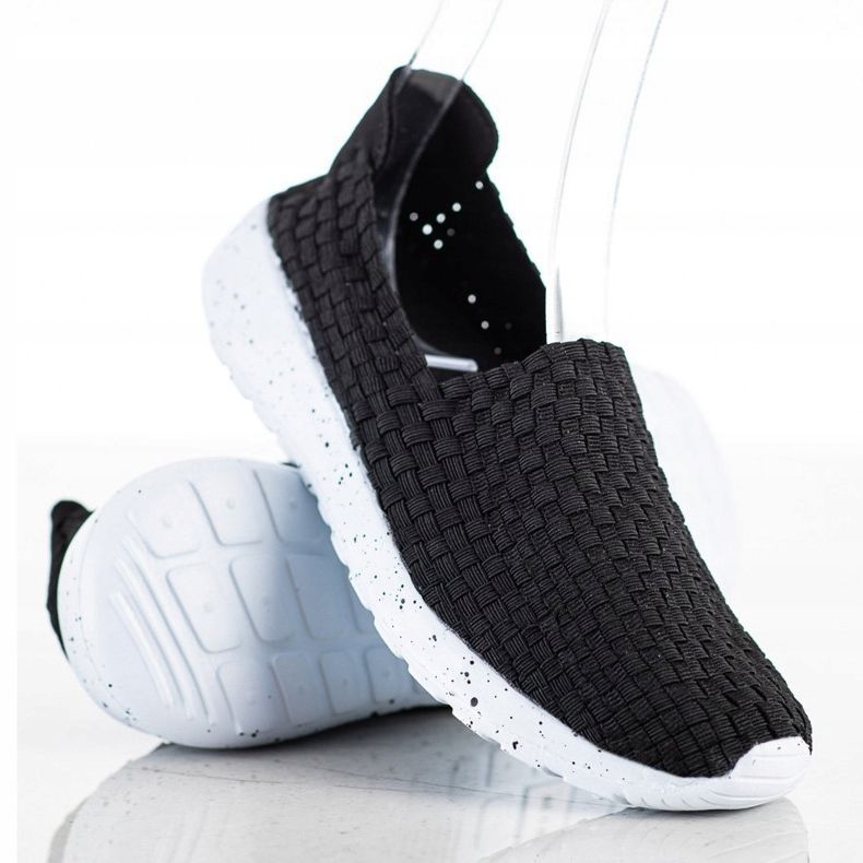 Sabatina Schwarze geflochtene Slipper 1