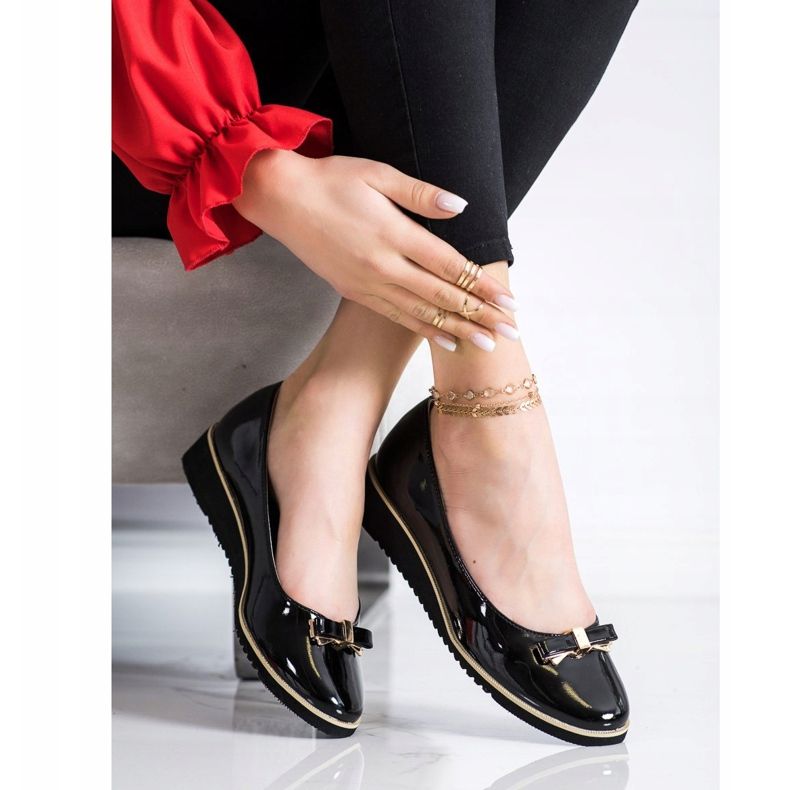 Goodin Schwarze Brogues mit Schleife 2