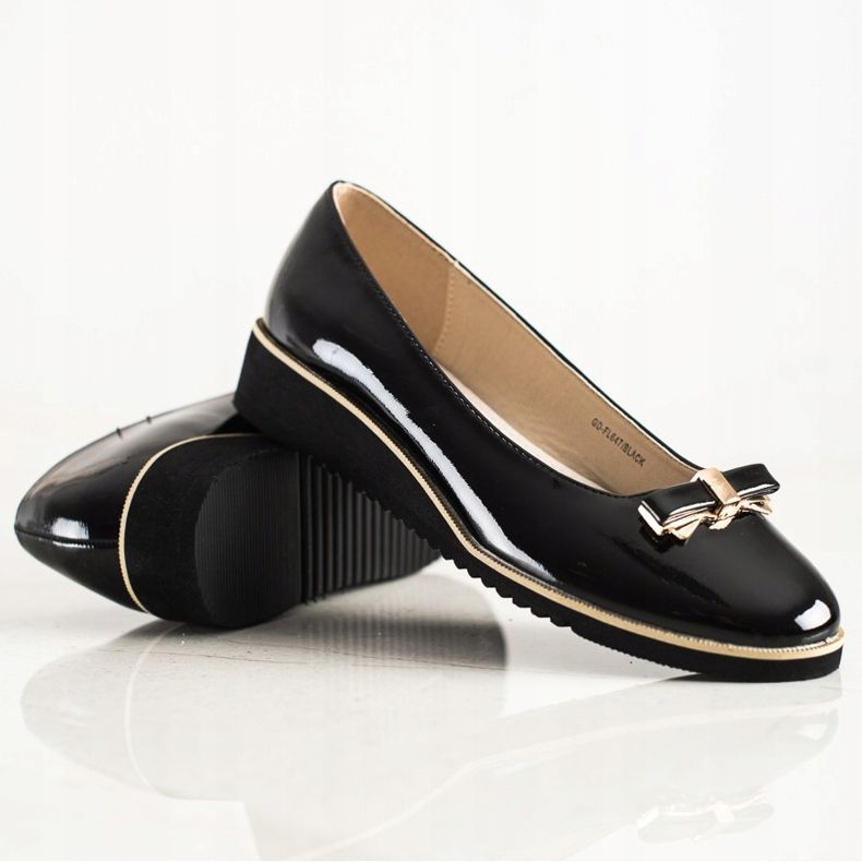 Goodin Schwarze Brogues mit Schleife 1