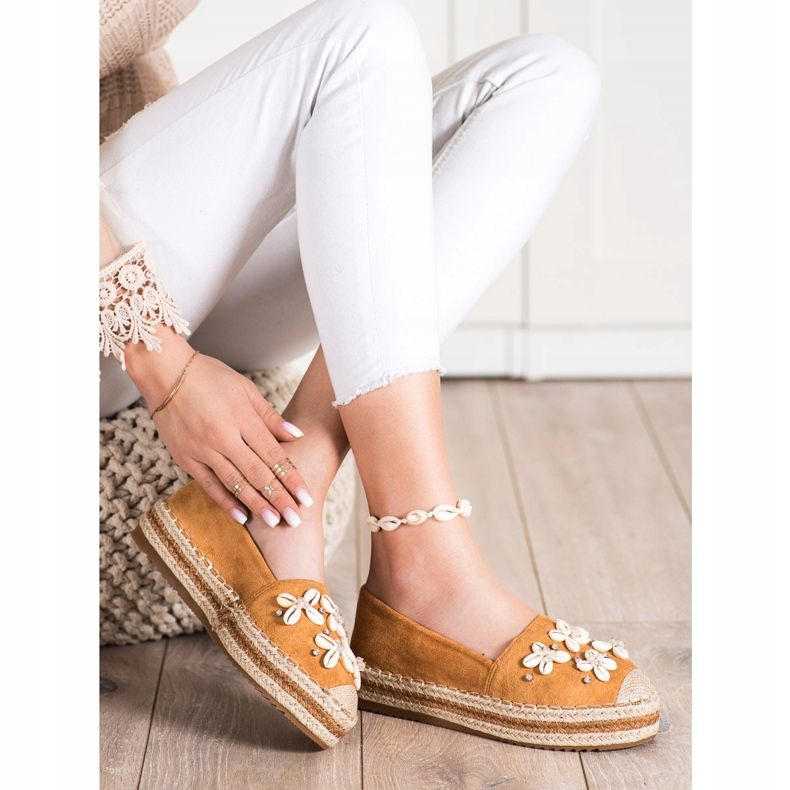 Seastar Espadrilles mit Muscheln braun 1