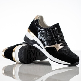 Goodin Gebundene Ledersneaker schwarz mehrfarbig 1