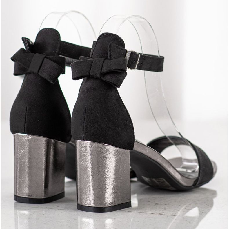 Sandalen mit Schleife VINCEZA schwarz 1