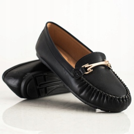 Fama Klassische schwarze Loafer 1