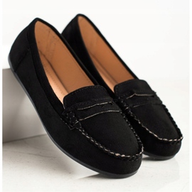 Super Me Schwarze Wildleder-Loafer 1