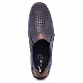 Mario Pala Herrenschuhe Mokassins 901 Sommer marineblau Körnung braun 4