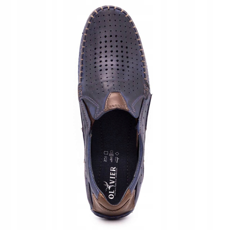 Mario Pala Herrenschuhe Mokassins 901 Sommer marineblau Körnung braun 4