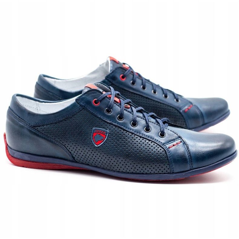 Joker Herren Freizeitschuhe 295 marineblau rot 1