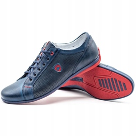 Joker Herren Freizeitschuhe 295 marineblau rot 2