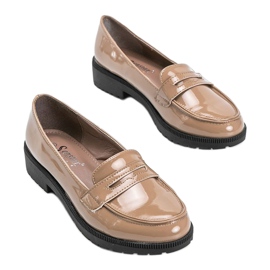 Beige lackierte Sis-Loafer 2