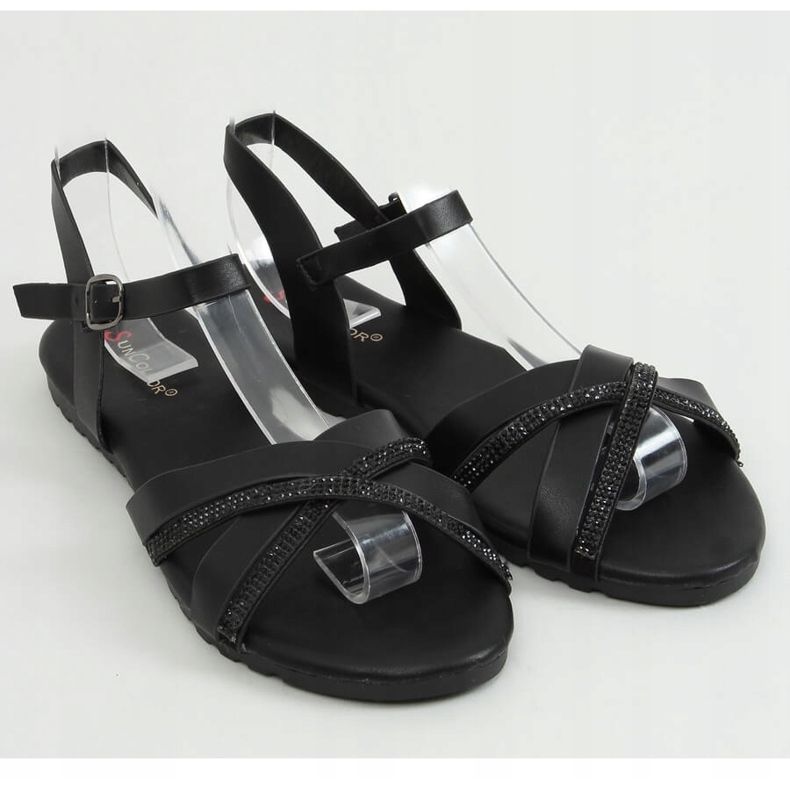 Schwarze Sandalen für Damen 3160 Black 1