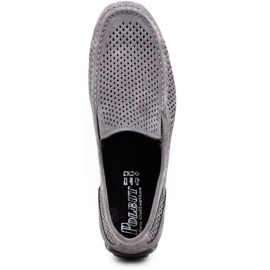 Polbut Herren Leder Slipper 2105P grau 1