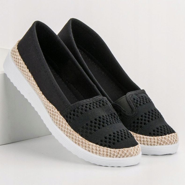 SHELOVET Textil-Espadrilles schwarz 1