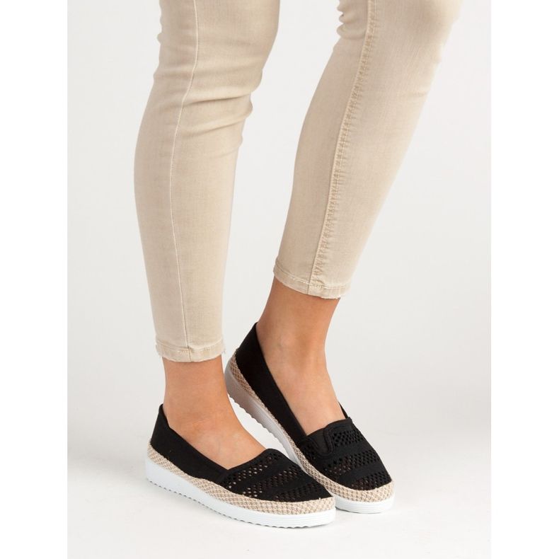 SHELOVET Textil-Espadrilles schwarz 2