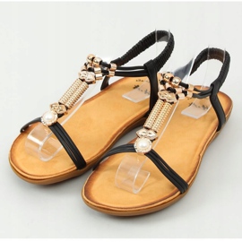 Schwarze Damensandalen H075 Negro 1