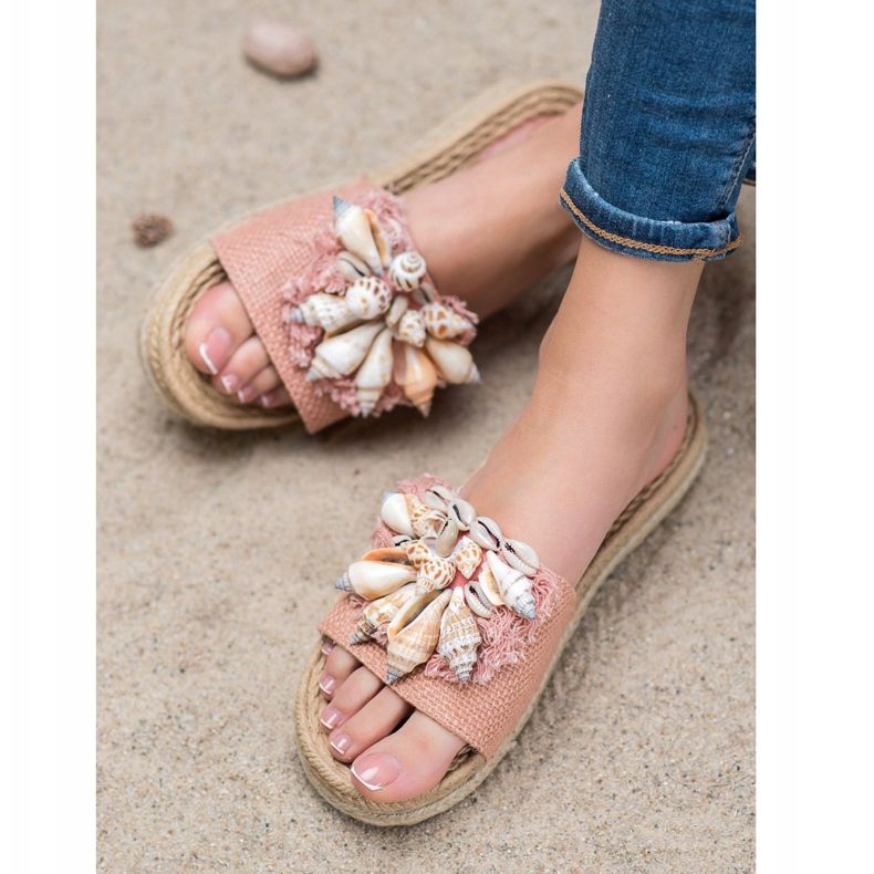 Seastar Modische Flip-Flops mit Muscheln rosa 2