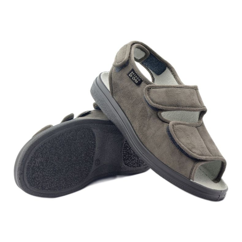 Befado 733M Sandalen für Diabetiker grau 3