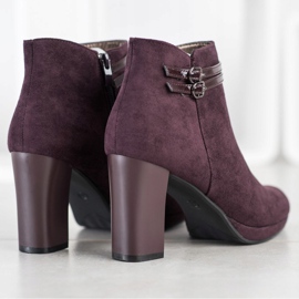 M.Daszyński Elegante Stiefel mit Streifen rot mehrfarbig 1