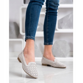 Filippo Leder Herren mit Cubic Zirkonia grau 2