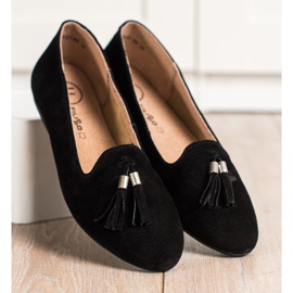 Filippo Lederherren mit Fransen schwarz 1