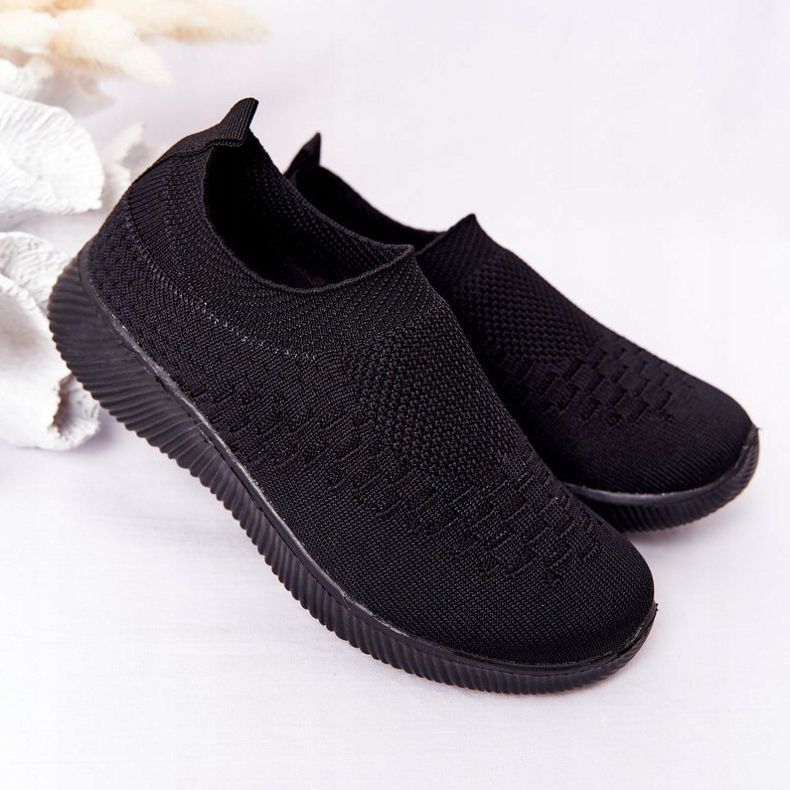 EVE Kinder Sportschuhe Slip-On Schwarz Schulausflug 1