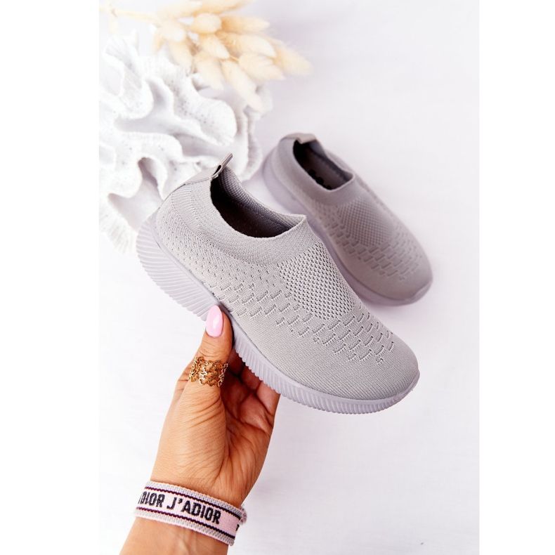 EVE Kinder Sportschuhe Slip-On Grau Schulausflug 2