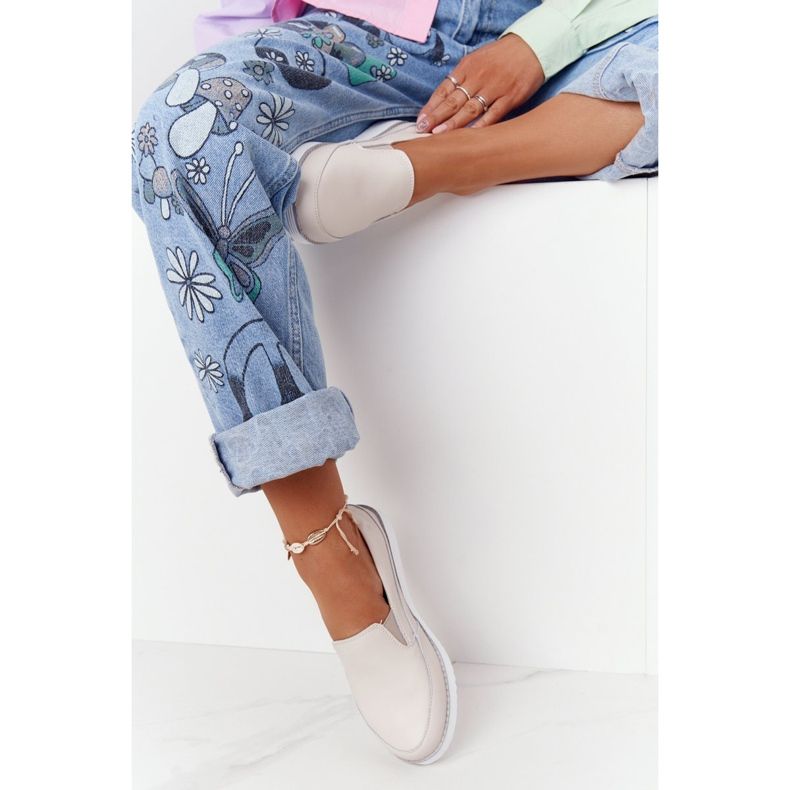 S.Barski Damen Sneaker Slip-On S. Barski Beige 1