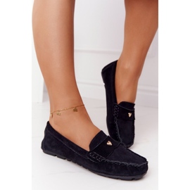 S.Barski Damen Wildleder Loafer von S. Bararski Black schwarz 1