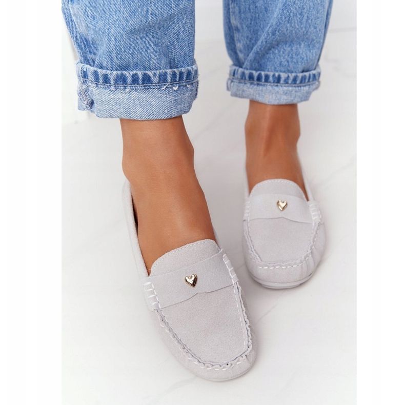 S.Barski Damen Wildleder Loafer S. Barski Grau 1