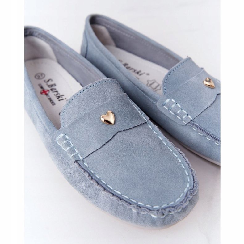 S.Barski Damen Wildleder Loafer S. Barski Blau 1