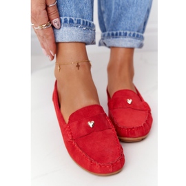S.Barski Damen Wildleder-Loafer von S. Bararski Red rot 2