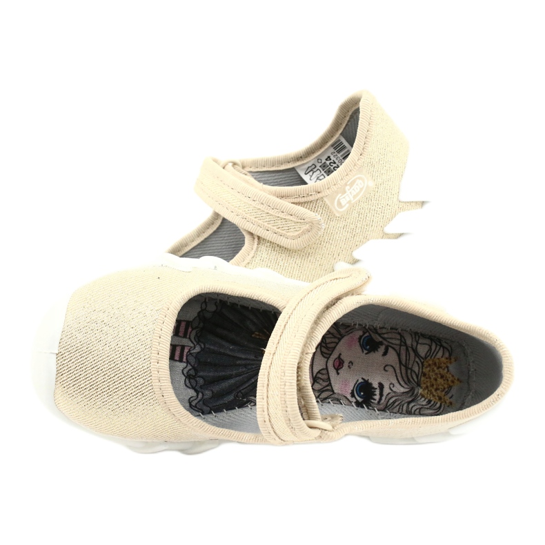 Befado Kinder schnelle goldene Schuhe 109P224 beige 4